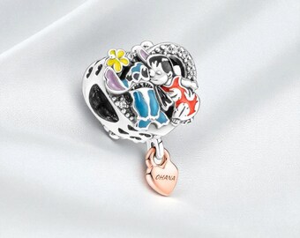 Lilo & Stitch Inspired Charm, Cute Collectable Jewellery, Gift For Her, Fits On Pandora Bracelet