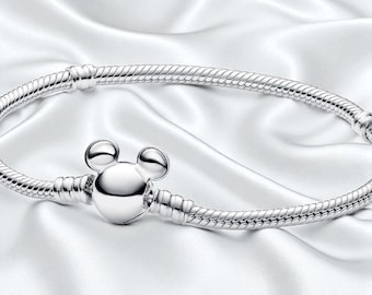 Mickey Mouse Spange Schlangenkette Armband, ausgefallener Luxusschmuck, perfektes Geschenk für sie