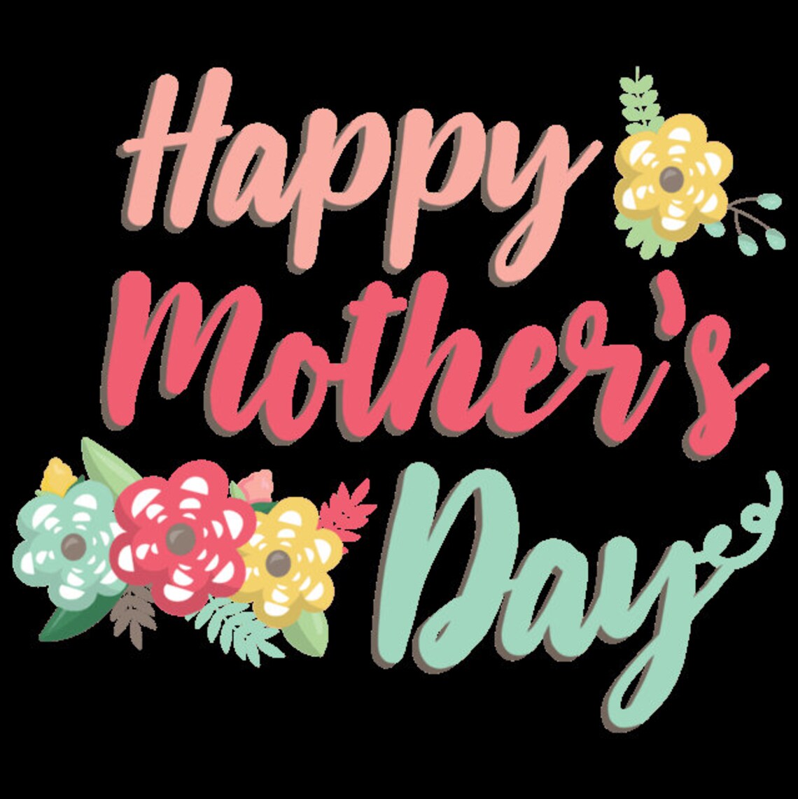 BUNDLE Mother's Day 2024 PNG Quotes and a Floral Crucifix cross Etsy