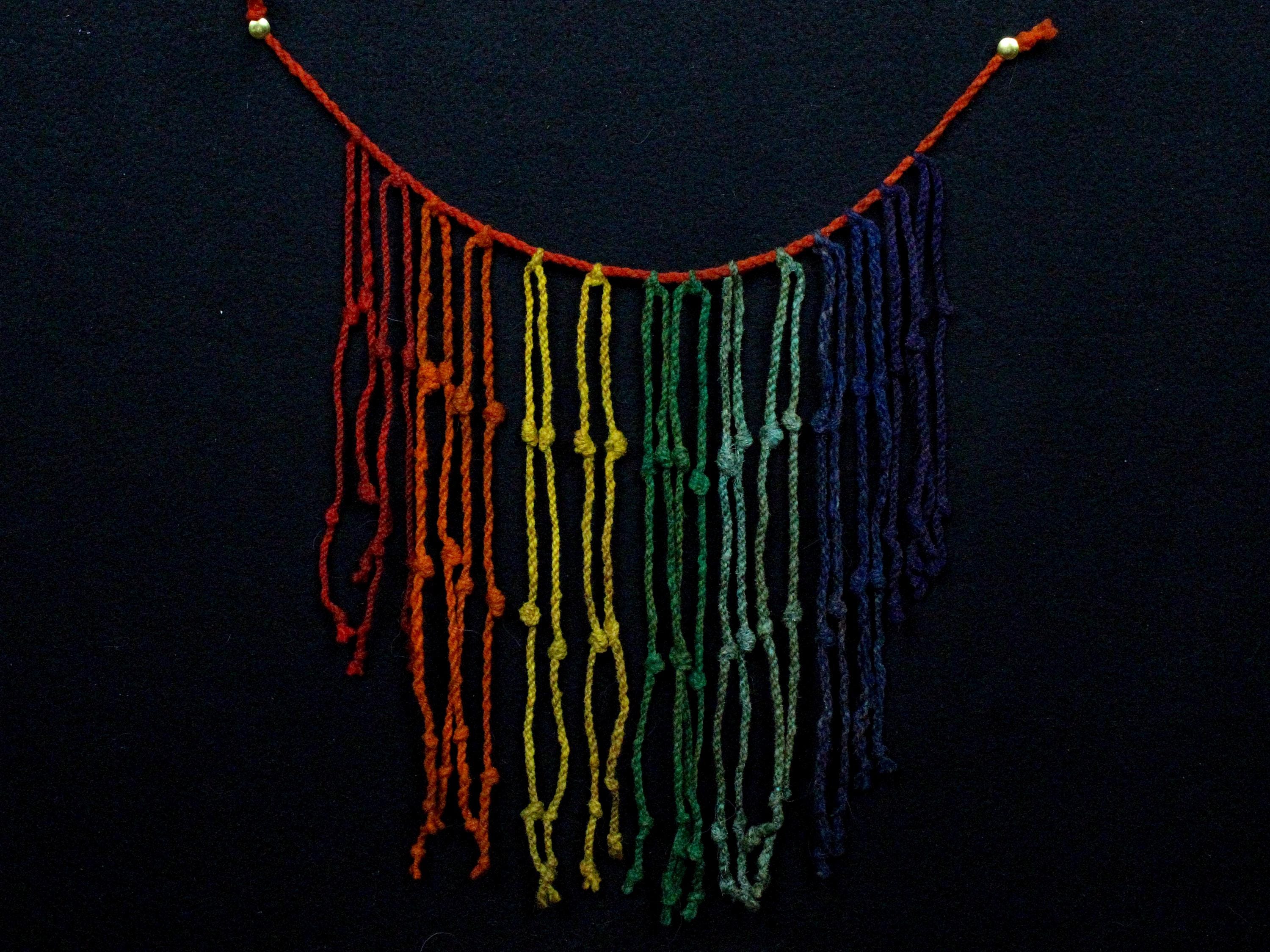 Inka Writing Sacred Inka Kipu Wall Art | Ancient Knot Writing System | Handmade ...