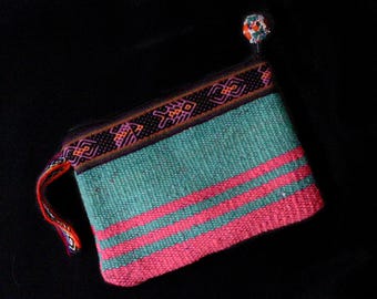Andean Handwoven Cosmetic Bag | Eco-bag from Alpaca Wool | Traditional Peruvian Gift
