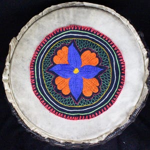 Shipibo Embroidered Altar Cloth: Handmade Peruvian Spiritual Art
