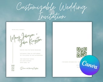 Customizable Wedding Invitation Template