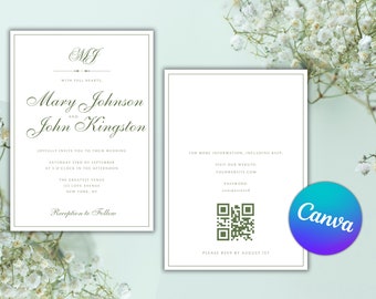 Customizable Wedding Invitation Template