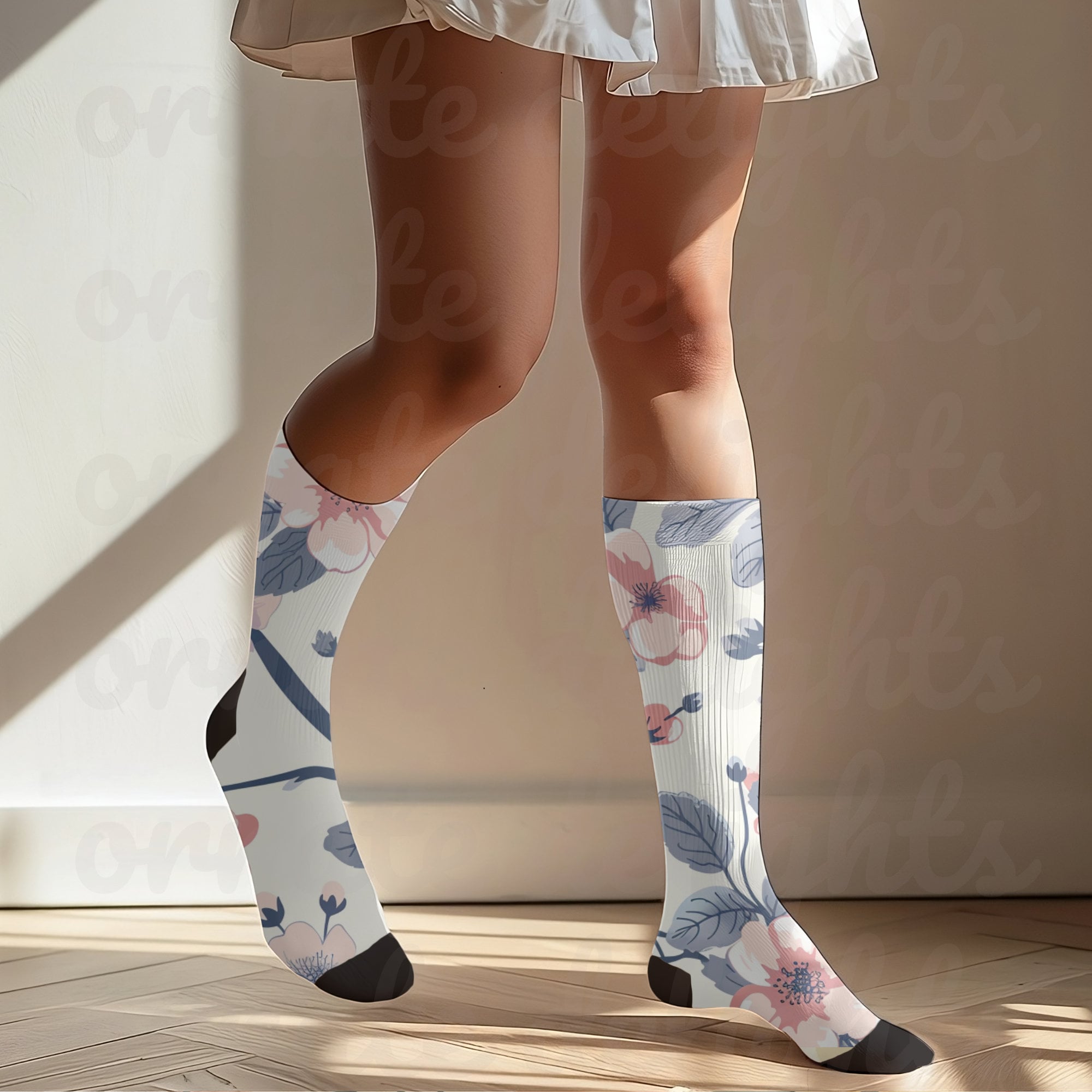 Crew Sock Mockup Bundle, Canva Drag & Drop Overlay, Sublimation All