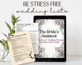 Wedding checklist for bride checklist wedding printable wedding planner for bride planner lists for wedding check-list printable check lists