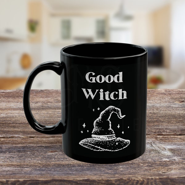 Good Witch | Black Ceramic Mug (11 oz) | Witchy Mug | Halloween Mug | Funny Mug | Novelty Mug | Coffee Mug | Tea Mug | Novelty Gifts