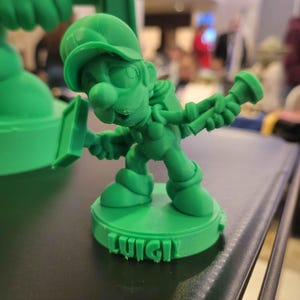 Luigi Fauxmiibo (miniature 3D print)