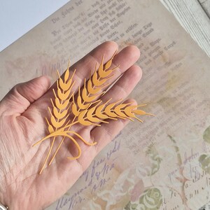 Blé découpés – décorations en papier pour la récolte d'automne, fournitures de scrapbooking d'automne, fabrication de cartes de ferme rustique, lot de 6