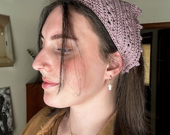 Willow Bandana, Crochet Bandana, Crochet Headband, Crochet Headscarf
