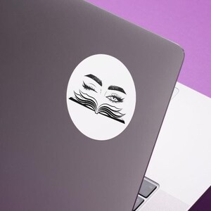 Bookish Wink Sticker, Book Lover Kindle Decal, Booktok Vinyl Laptop or Water Bottle Stickers