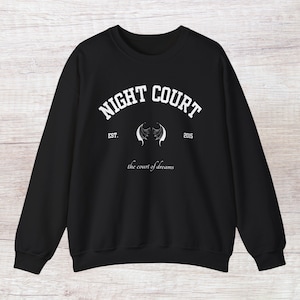 ACOTAR Night Court Sweatshirt | Sarah J Maas Inspired Sweater, Cozy Romantasy Bookish Hoodie, Feyre Rhysand Shirt, Velaris Booktrovert Merch