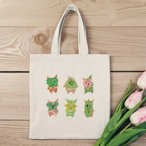 Korok Tote Bag | Legend of Zelda | Tears of Kingdom | Tote Bag | Zelda Gift | Cute Tote Bag | Shopping Bag | Zelda Gamer Gifts