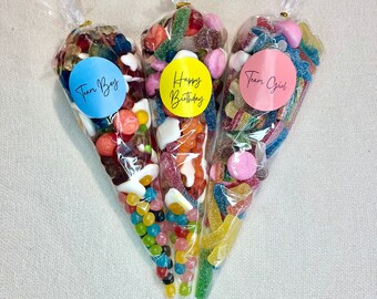 Cornets de bonbons personnalisables