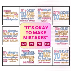 Funny Sarcastic Office Quote SVG Its Okay to Make Mistakes Office Life Shirt WFH Quotes Corporate Remote Worker Gift Work From Home PNG