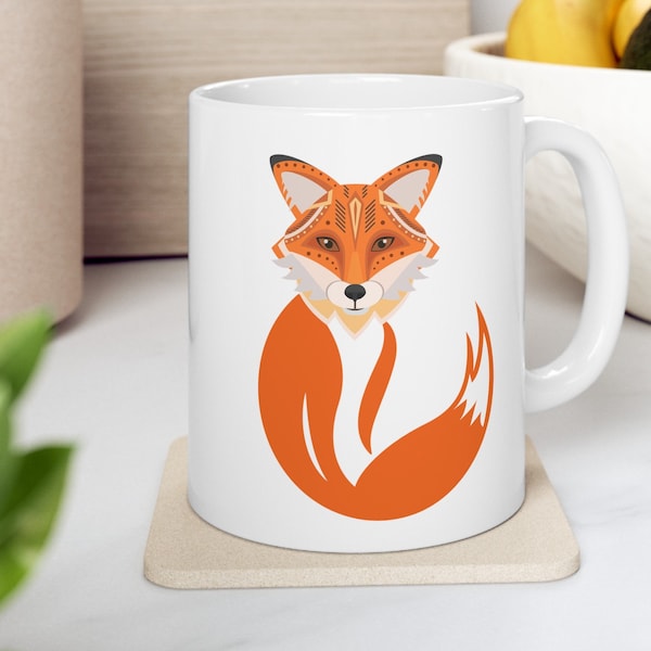 Fox Mug for Furry Community Fun Fox Face Mask Woodland Creature for Animal Enthusiast Present Wolf Lover Teacup for Yiff Anthro Fursona Gift