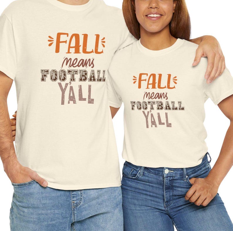 Football Tshirt 'fall Means Football Y'all for Thanksgiving Day Games