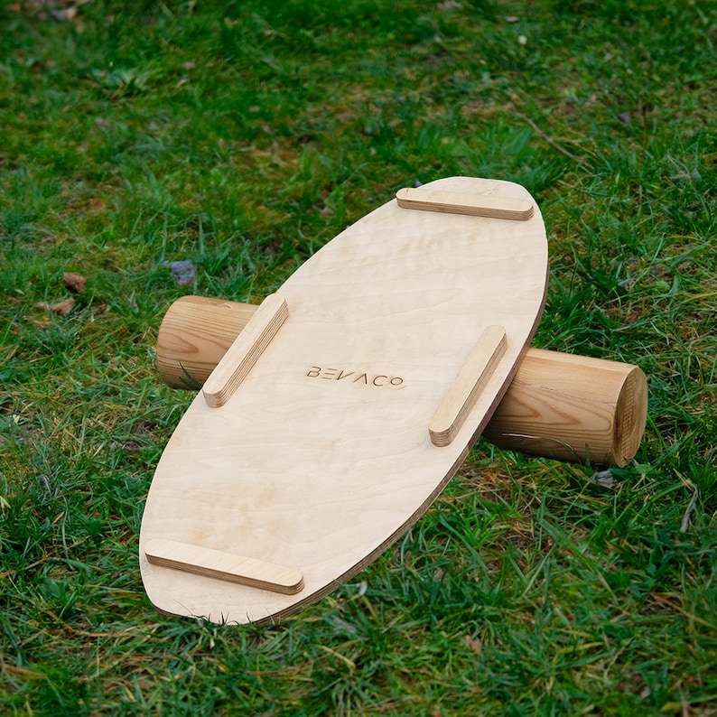 Balance Board, Wood Balance Boards With Roll ,feeling of Surfing, Skateboarding and Snowboarding