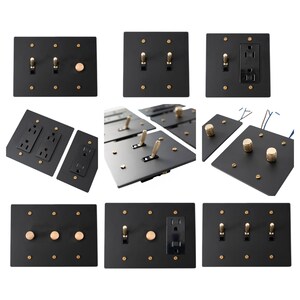 Black brass light switches