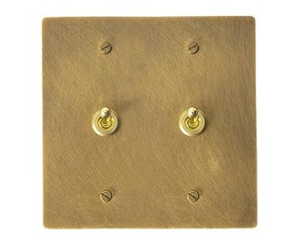 Brass toggle light switch plate  for home lighting