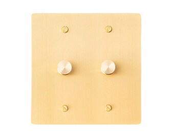 Dimmer switch, Toggle light switch - Gold brass wall plate for home lighting