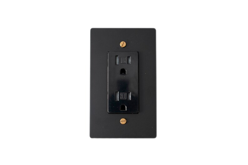 Light switch, Dimmer, Outlet Solid Brass Black Wall Plates zdjęcie 3