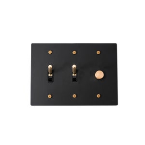 Light switch, Dimmer, Outlet Solid Brass Black Wall Plates zdjęcie 6