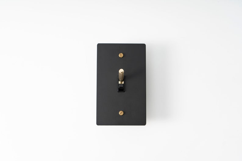Light switch, Dimmer, Outlet Solid Brass Black Wall Plates zdjęcie 4