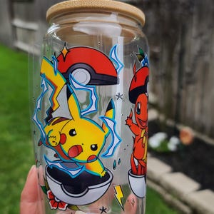 Pokemons Drinking Glass - Etsy