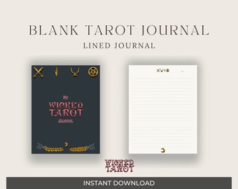 Digital Tarot Journal | Blank Lined Pages | GoodNotes Notebook