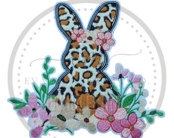 Easter bunny chenille patch, Large Iron on patch, iron on patch, iron patch chenille patch, Easter, Easter bunny patch, Iron-on Patch