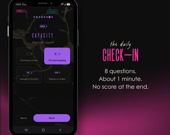 Daily Check-in Companion for ADHD and Chronic Illness, Digital Self Care App