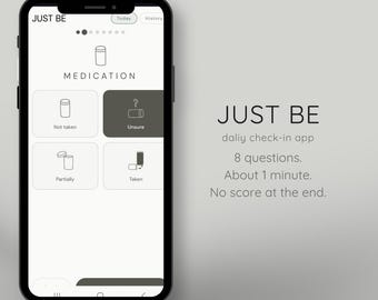 Just Be Minimalist Daily Check-in App for ADHD and Chronic Illness