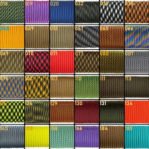Paracord 550 4 mm 10, 20, 30m / 7 Kernstränge / 0,37 Euro pro Meter / Paracordknäuel / Paracord Armband / Armbänder
