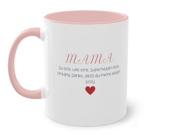 Tasse mit Spruch "Mama, du bist wie eine Superheldin..." I Geschenk Kaffeetasse I MAMA I Muttertag I personalisierte Geschenkidee