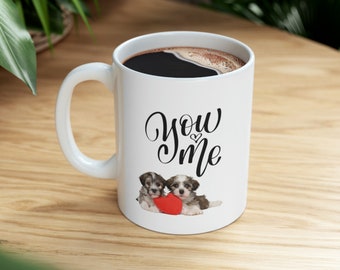 Ceramic Mug, I love mug ,Hot Chocolate mug, Cute gift Anniversary gift >YOU AND ME