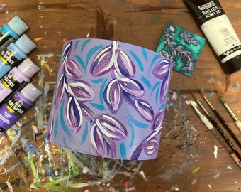 Colorful Plant Pot | 6in Planter | Hand-Painted Design | Colourful Planter | Purple Home Decor
