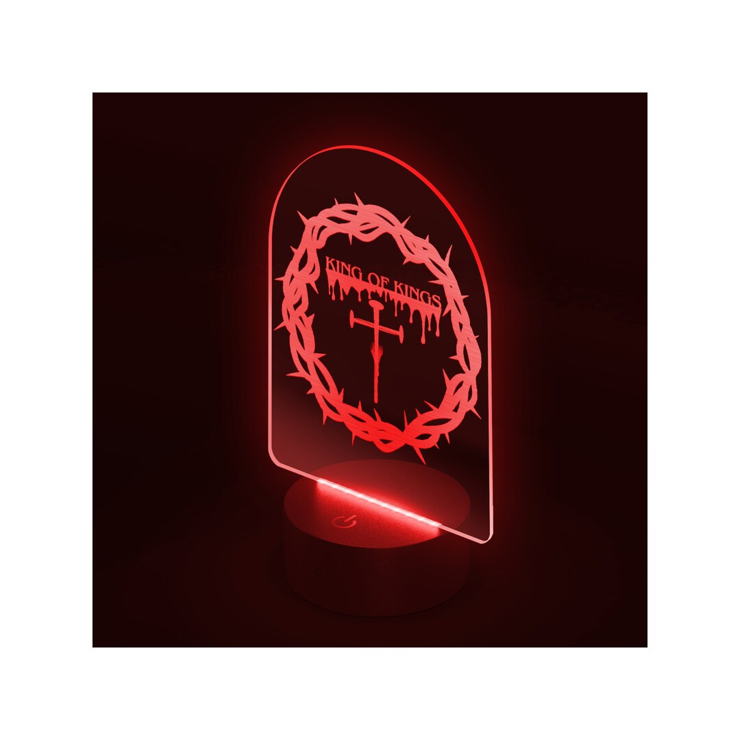 Arc Acrylic LED Sign, King, Jesus, God, Faith, Love, Christian, Bible ...