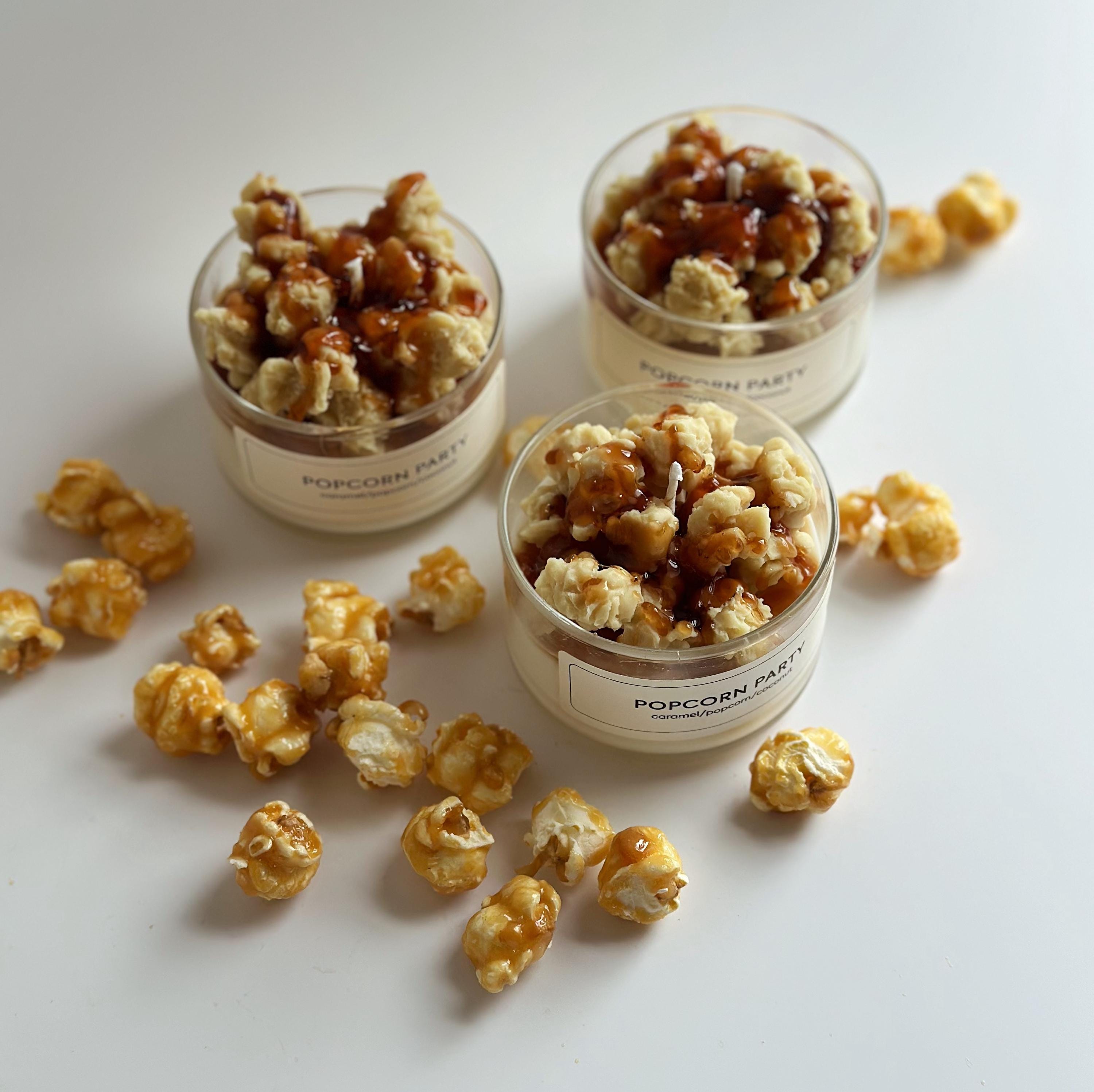 Popcorn Candle Handmade Caramel Popcorn Scented Soy Candle, Dessert Candle - Etsy