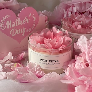 Mother’s Day Gift Set, Peony Flower Candle, Personalized Wedding favors, Custom Flower Candle, Soy wax, Gift for teacher, Bride Favors