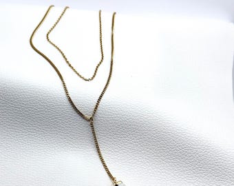 Elegant Rose Quartz and  Howlite Lariat Necklace – Embrace Love & Serenity - Bridesmaid Valentine&#39;s Day Anniversary Wedding Gift