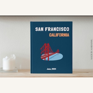 San Francisco Travel Book Template| Coffee Table Photo Book, Personalize Photo Book, Canva, America, Customizable Digital Download