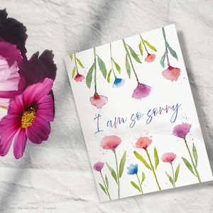 Sorry Card Digital Download - Instant Apology Card for Forgiveness, Heartfelt Sorry & Please Forgive Me Message to Print Yourself - Set of 3
