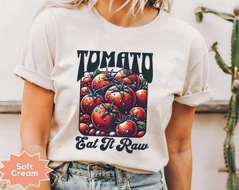 Tomato Shirt Summer Tee Graphic Tees For Women Fruit Shirt Tomato Tee Trendy Crewneck Graphic Tees Gift Funny Shirt Foody Gardening Gift