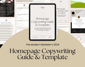 Website Homepage Copywriting Guide & Template, landing page copywriting template, copywriting guide, copywriting how-to, website guide