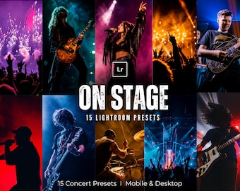 Concert Lightroom-presets, nachtfotografie, live muziekbewerking voor festivals (digitale download)