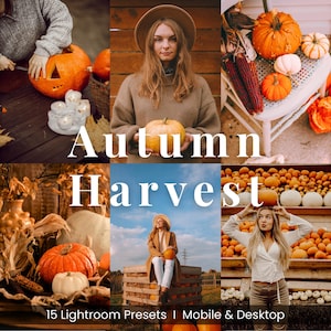 Fall Lightroom Presets October Fall Autumn Warm Presets Bright Harvest Rustic Cozy Presets Mobile & Desktop Blogger Natural Earthy Presets