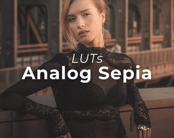 Cinematic LUTs Analog Sepia Video Filters, Color Grading Editing Videos, Mobile & Desktop