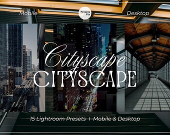 Cityscape Lightroom Presets, Urban Street Style, Mobile & Desktop (Digital Download)