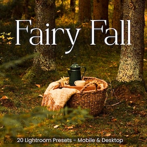 Fairy Fall Lightroom Presets Mobile Desktop Cottage core Vibes Fairycore Instagram Filters Magical Presets Outdoor Autumn Pumpkin Whimsical